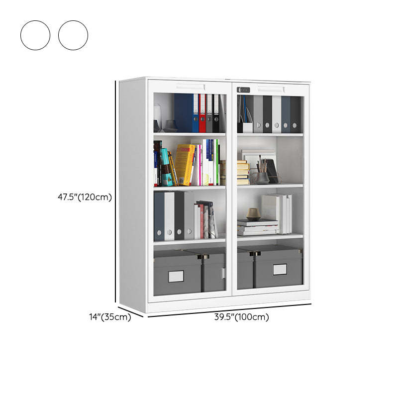 Modern Style Vertical Filing Cabinet Glass Filing Cabinet with Locking Storage