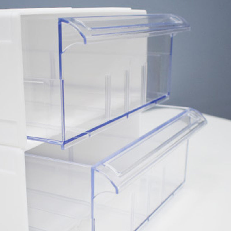 Lateral Plastic File Cabinet Home or Office Clear File Cabinet with Drawers