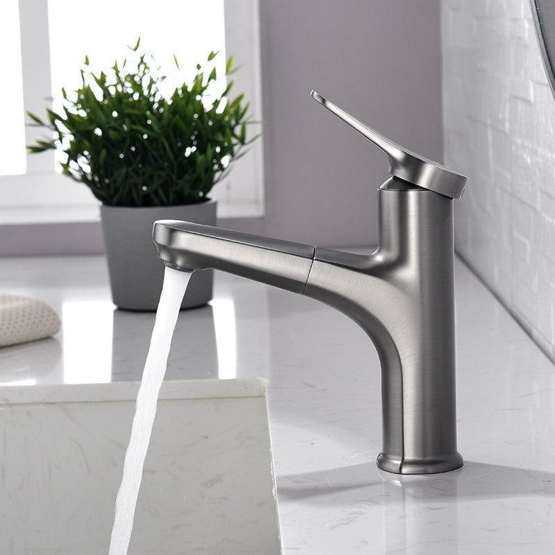 Modern 1-Handle Faucet with Water Dispenser Copper with Pull out Sprayer Faucet