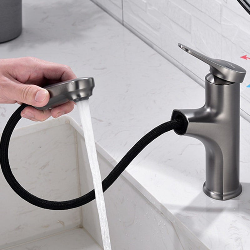 Modern 1-Handle Faucet with Water Dispenser Copper with Pull out Sprayer Faucet