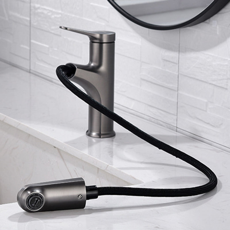 Modern 1-Handle Faucet with Water Dispenser Copper with Pull out Sprayer Faucet