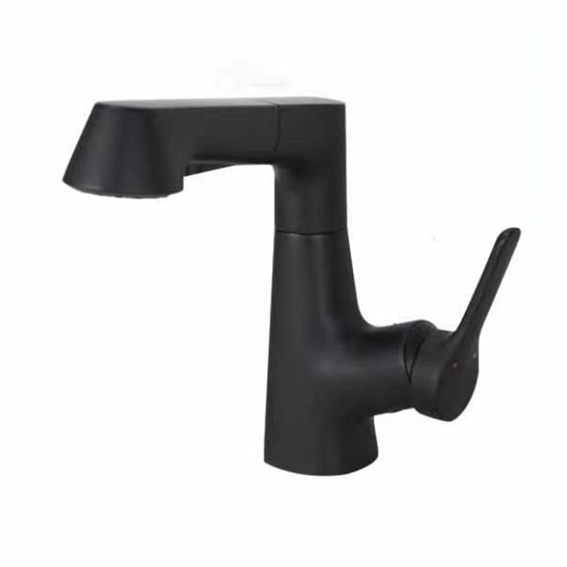 Modern Faucet 1-Handle and 1-Hole Copper with Pull out Sprayer Faucet