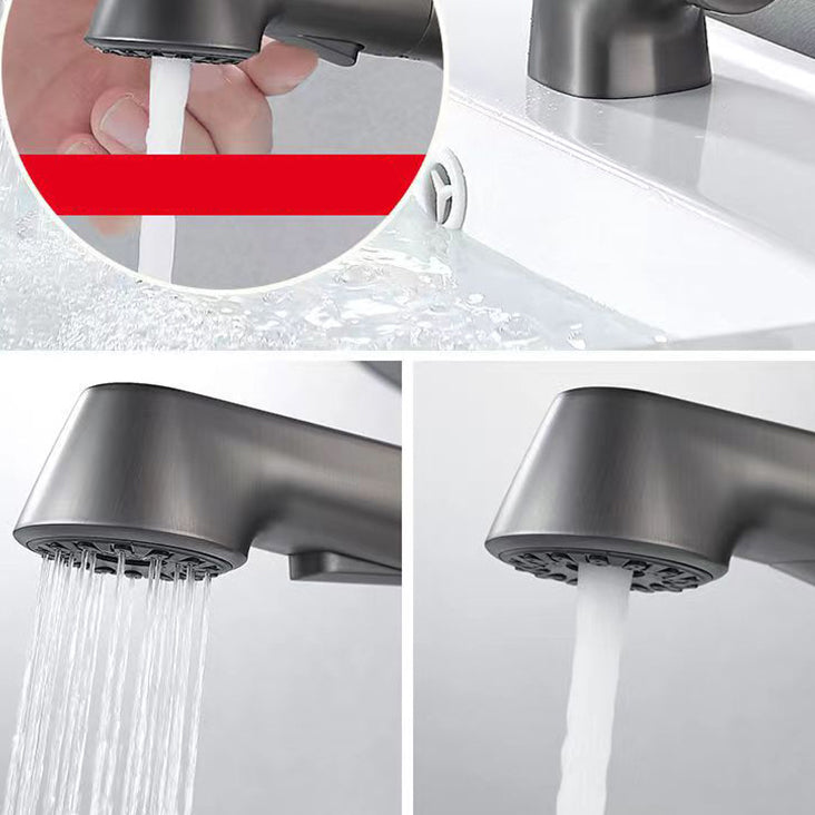 Modern Faucet 1-Handle and 1-Hole Copper with Pull out Sprayer Faucet