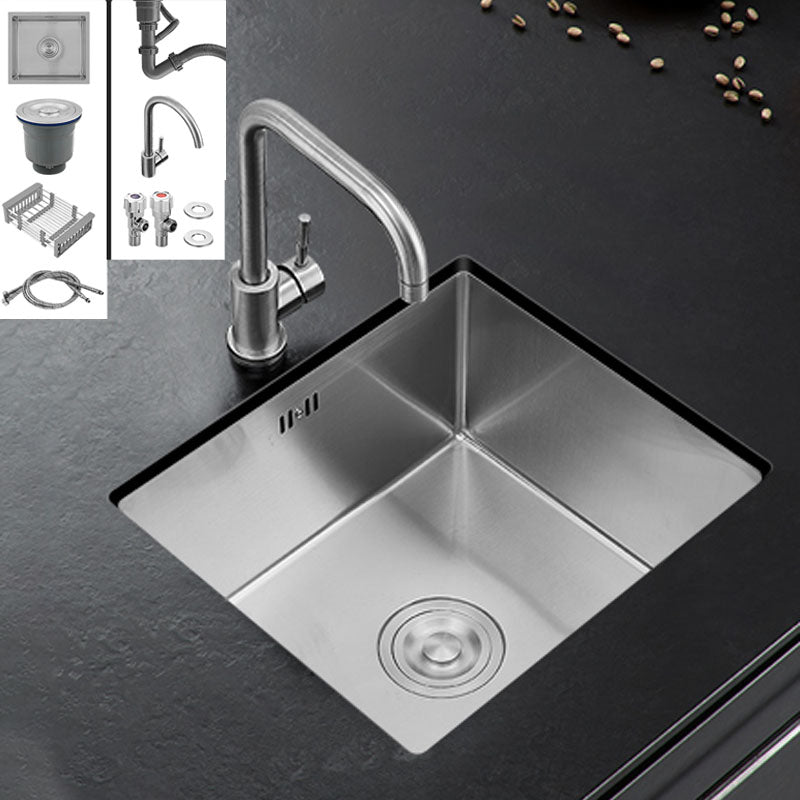 Contemporary Style Kitchen Sink Stainless Steel Kitchen Sink with Drain Assembly