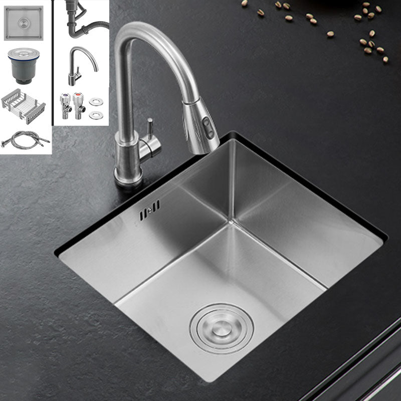 Contemporary Style Kitchen Sink Stainless Steel Kitchen Sink with Drain Assembly