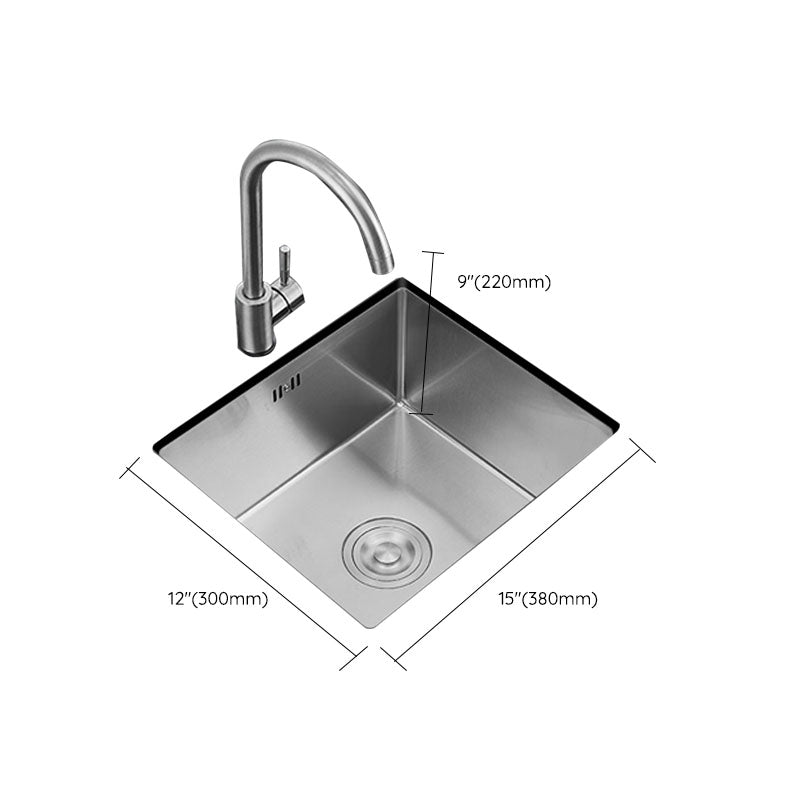 Contemporary Style Kitchen Sink Stainless Steel Kitchen Sink with Drain Assembly