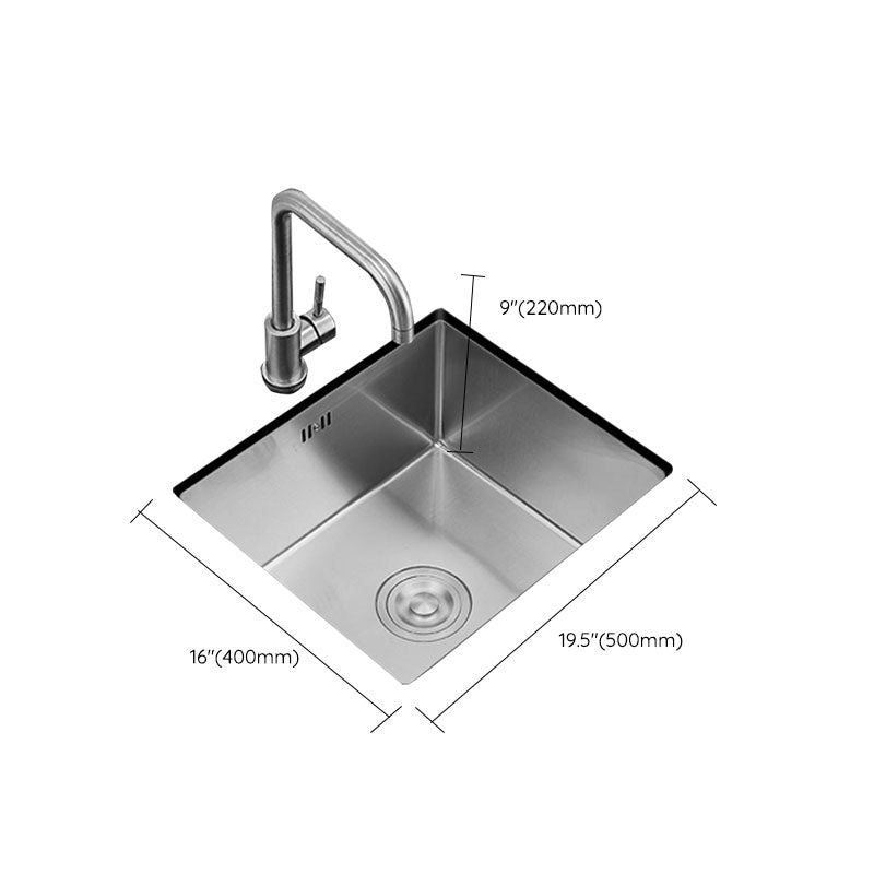 Contemporary Style Kitchen Sink Stainless Steel Kitchen Sink with Drain Assembly