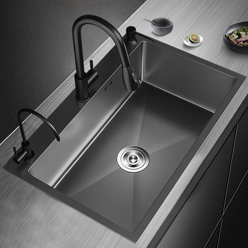 Contemporary Style Sink Set Stainless Steel Friction Resistant Quiet Sink Set for Kitchen