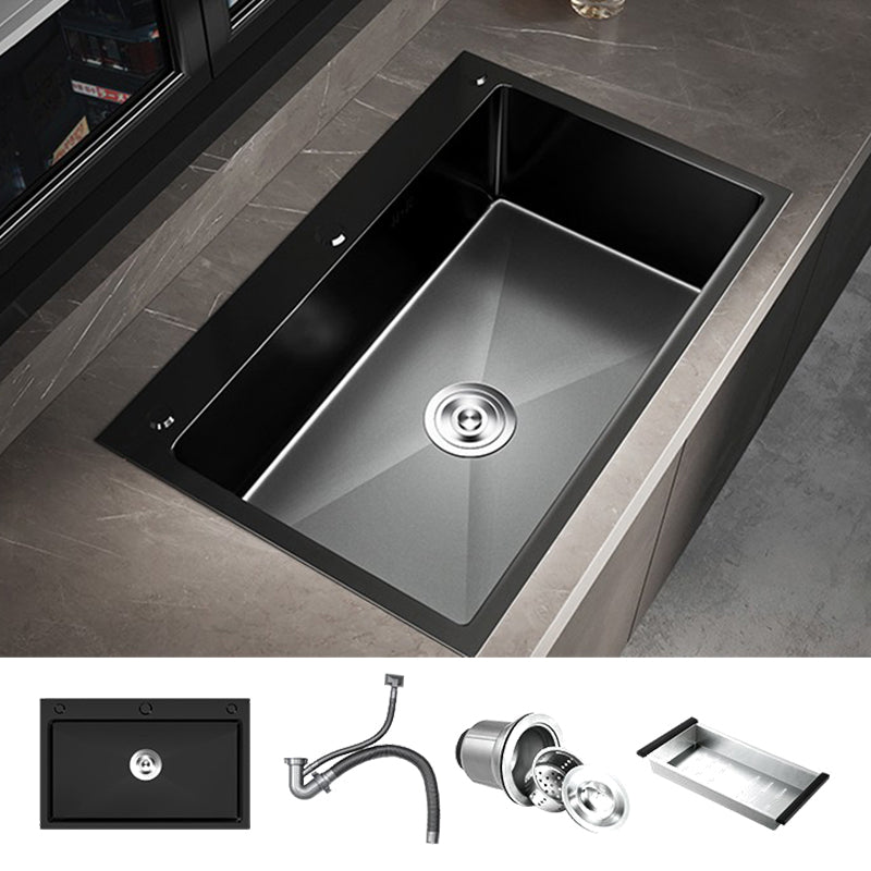 Contemporary Style Sink Set Stainless Steel Friction Resistant Quiet Sink Set for Kitchen