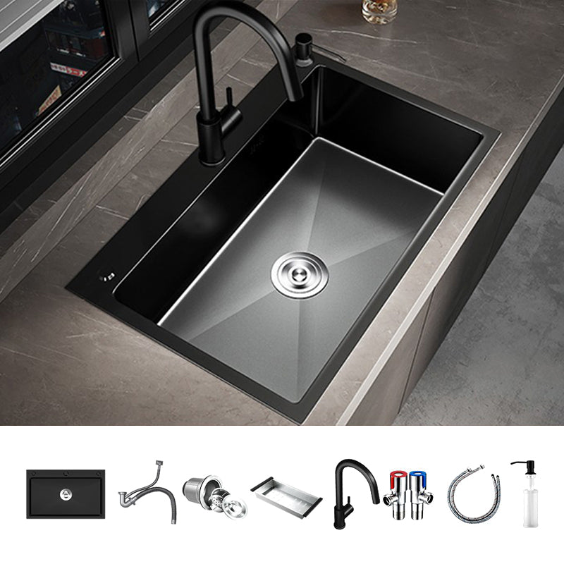 Contemporary Style Sink Set Stainless Steel Friction Resistant Quiet Sink Set for Kitchen