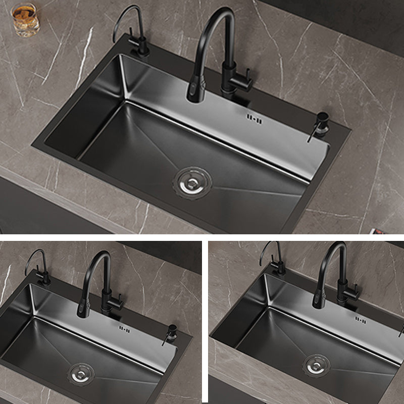 Contemporary Style Sink Set Stainless Steel Friction Resistant Quiet Sink Set for Kitchen