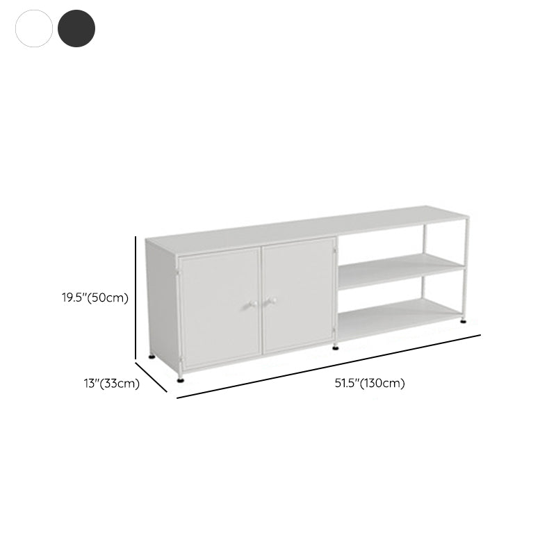 Industrial TV Media Stand Open Shelving TV Stand Console with Shelves