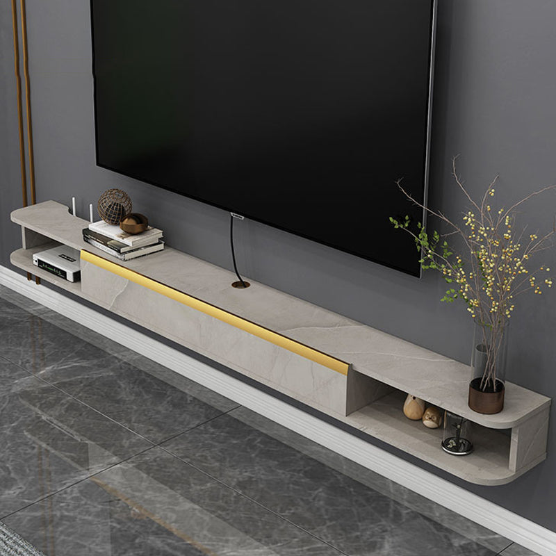 Contemporary Wood TV Stand Console Wall-mounted TV Media Stand for Living Room