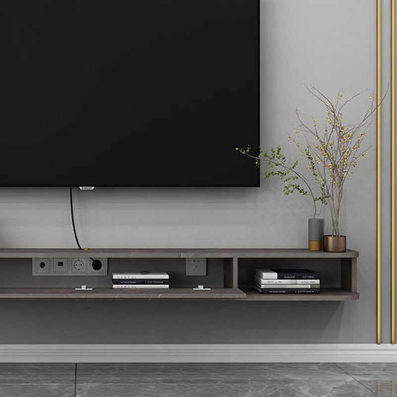 Contemporary Wood TV Stand Console Wall-mounted TV Media Stand for Living Room