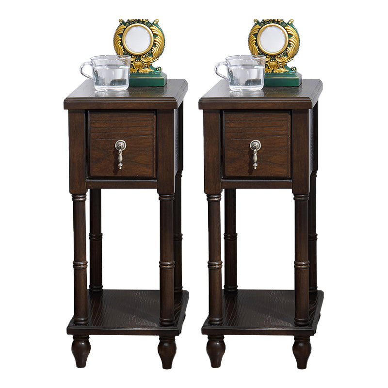 Traditional Nightstand Solid Wood Night Table for Living Room