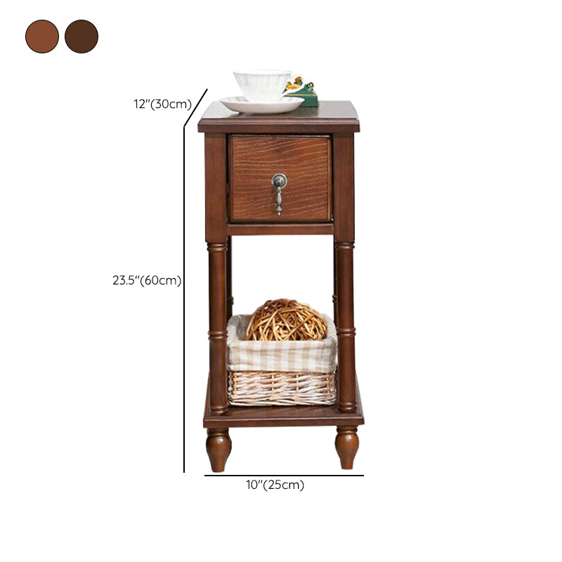 Traditional Nightstand Solid Wood Night Table for Living Room