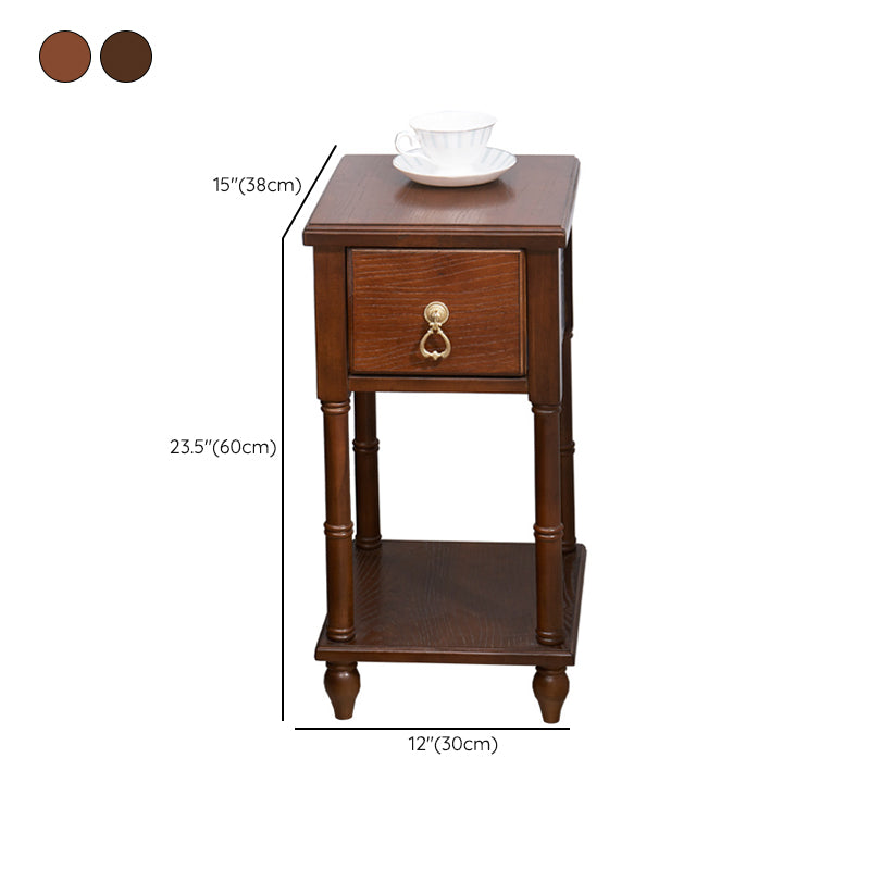 Traditional Nightstand Solid Wood Night Table for Living Room