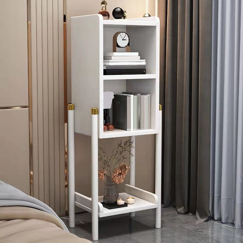 Open Storage Bed Nightstand Solid Wood Bedside Cabinet for Bedroom