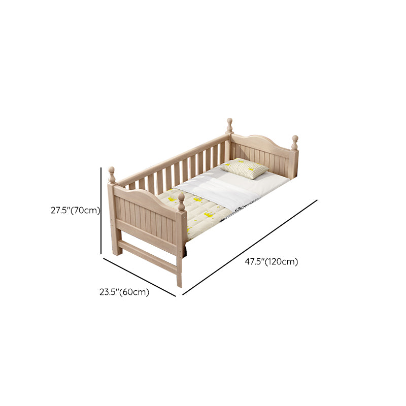 Detachable Headboard Toddler Bed Guardrails Kids Bed with Guardrail