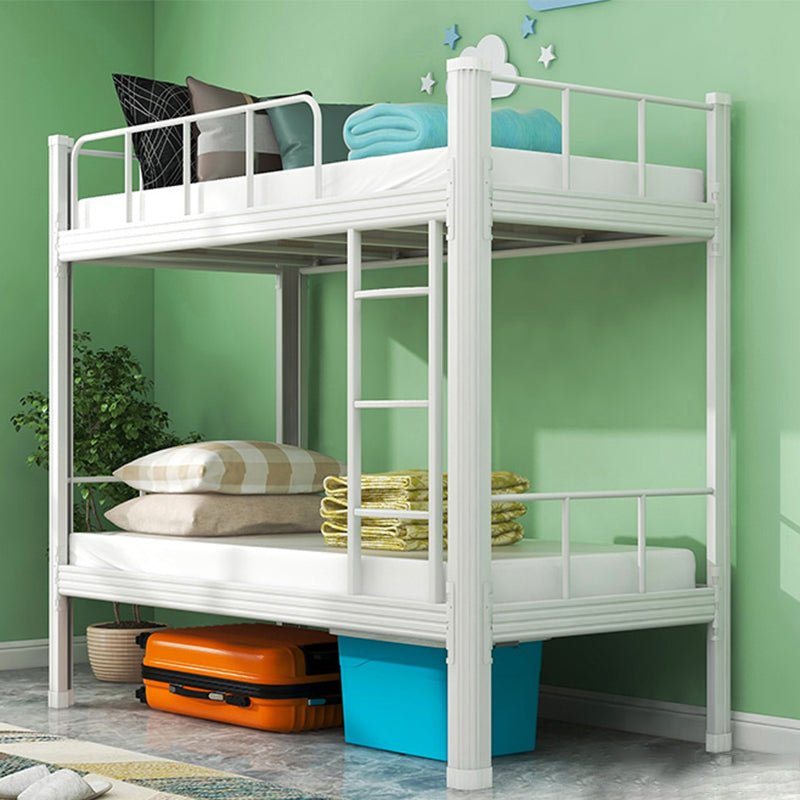 Contemporary Metal Platform Bed Open Frame Bunk Bed with Guardrail