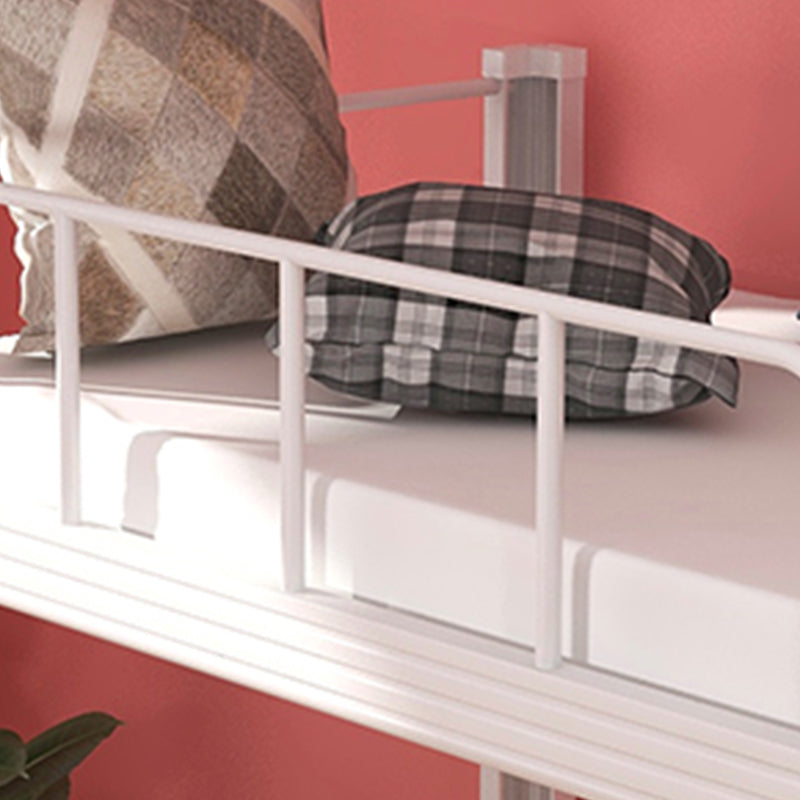 Contemporary Metal Platform Bed Open Frame Bunk Bed with Guardrail