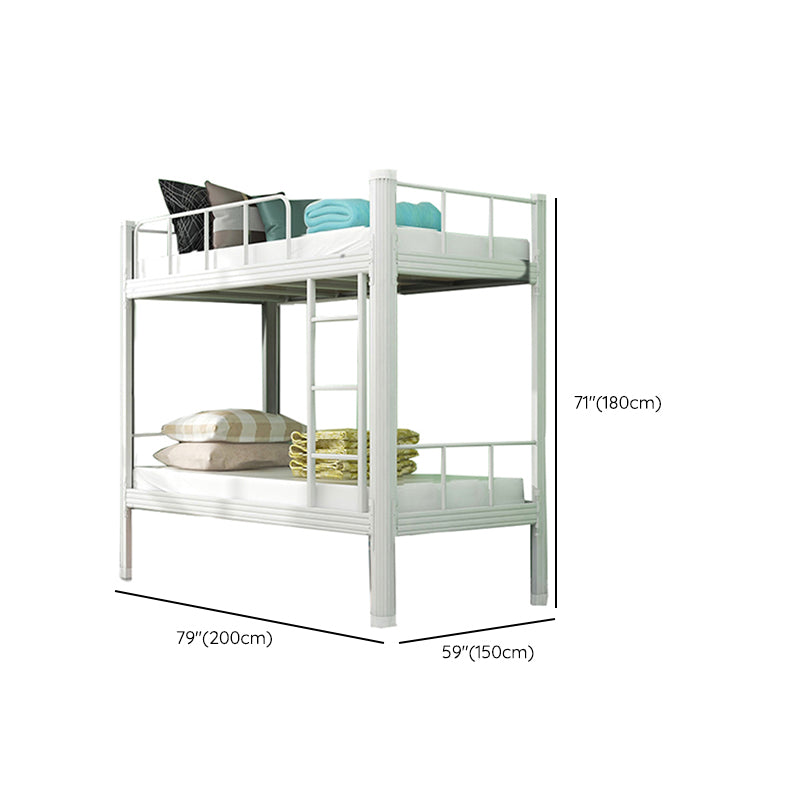 Contemporary Metal Platform Bed Open Frame Bunk Bed with Guardrail