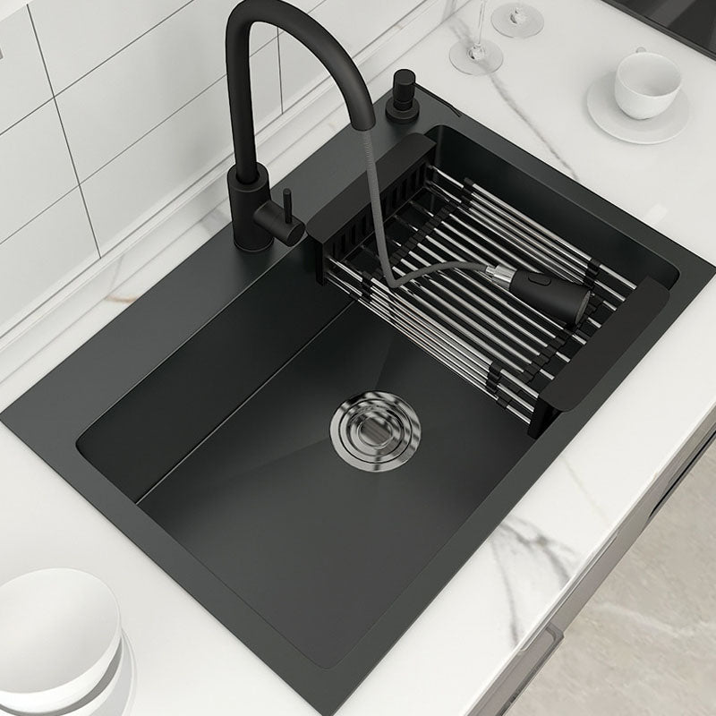 Modern Kitchen Sink Stainless Steel with Accessories Faucet and Soap Dispenser Workstation