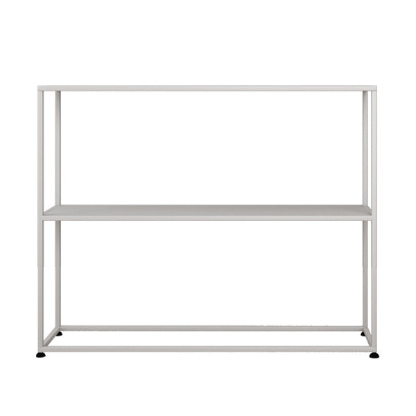 31.5" Tall Modern Console Table Iron Accent Table with Shelf