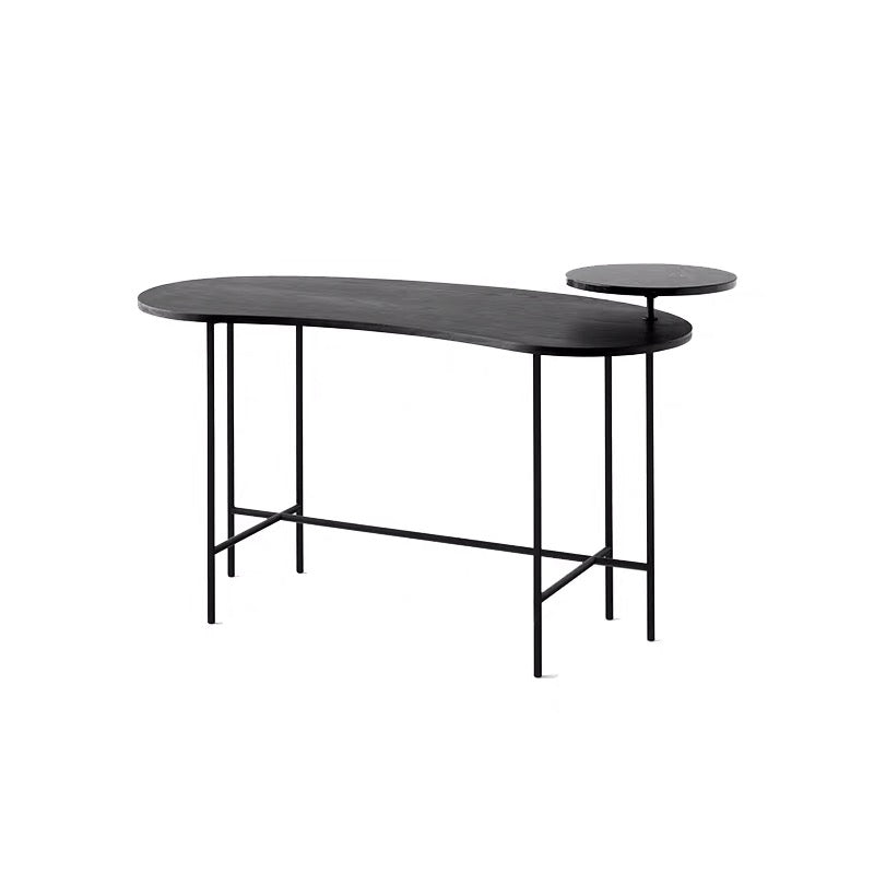 Black Industrial Wooden Office Desk Writing Desk with Metal Leg