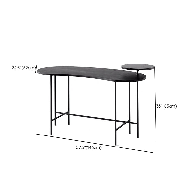 Black Industrial Wooden Office Desk Writing Desk with Metal Leg