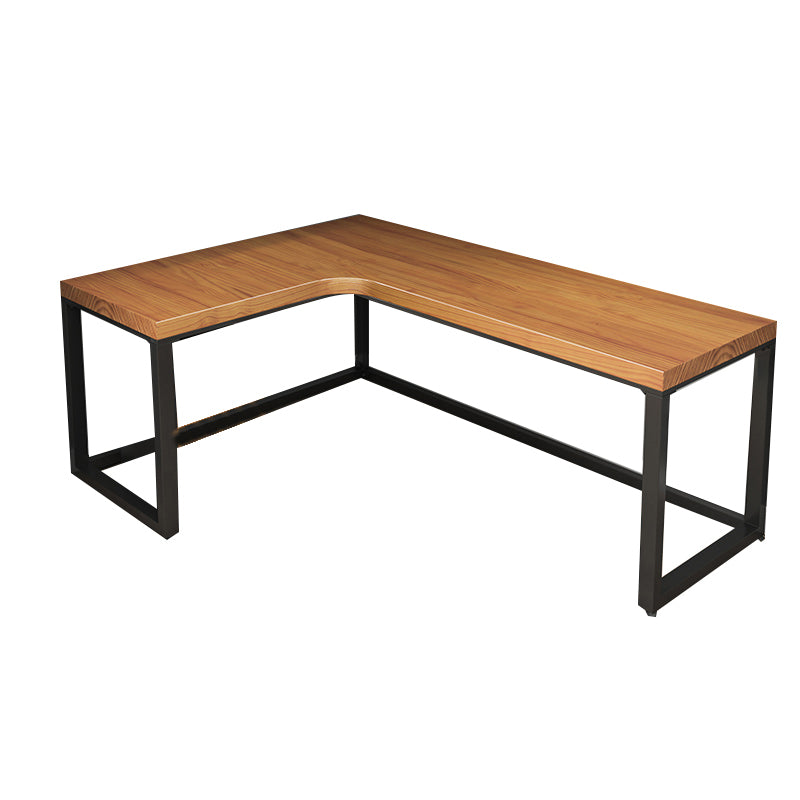 Contemporary Style Writing Desk Solid Wood L-Shape Office Desk