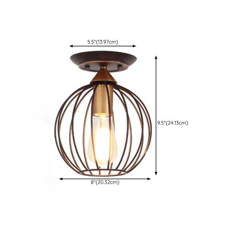 Modern Single Black Flush Mount Lighting Metal Ceiling Light for Bedroom