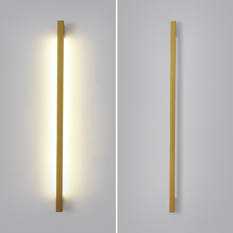 Modern Linear Vanity Lamp Metal 1-Light Vanity Wall Lights for Bathroom