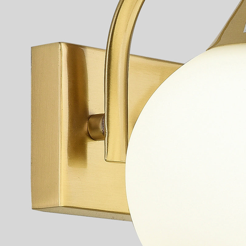 Modern Globe Vanity Wall Light Fixtures Glass Vanity Lights in Gold