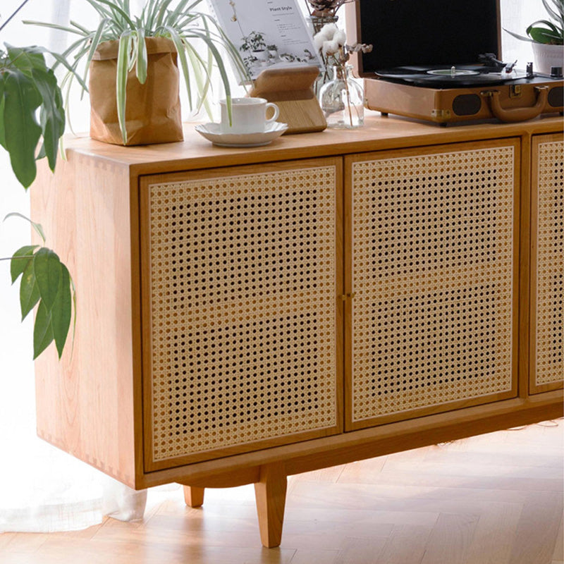 Home Wooden Side Board Modern Rectangle Sideboard Cabinet with Doors