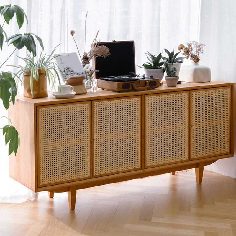 Home Wooden Side Board Modern Rectangle Sideboard Cabinet with Doors