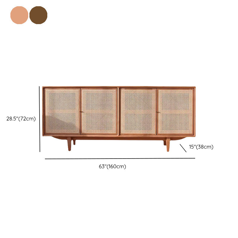 Home Wooden Side Board Modern Rectangle Sideboard Cabinet with Doors