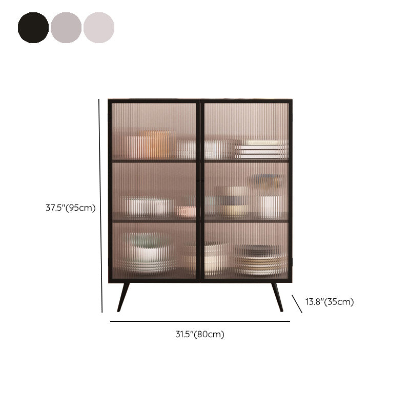 Metal Sideboard Modern Minimalist Home Rectangular Sideboard with Door