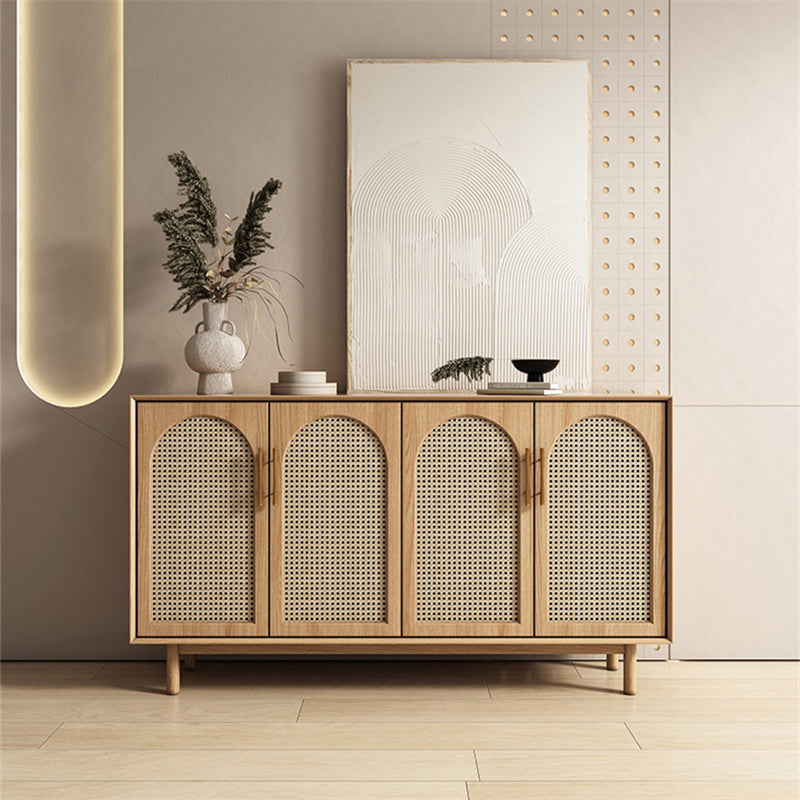 Home Rectangle Sideboard Cabinet Wooden Side Board with Doors