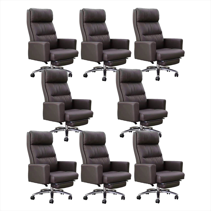 Modern Height-adjustable Office Chair Pillow Included Slide High Back Chair