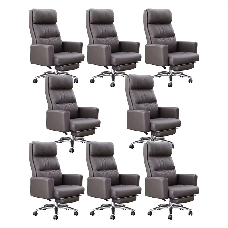 Modern Height-adjustable Office Chair Pillow Included Slide High Back Chair