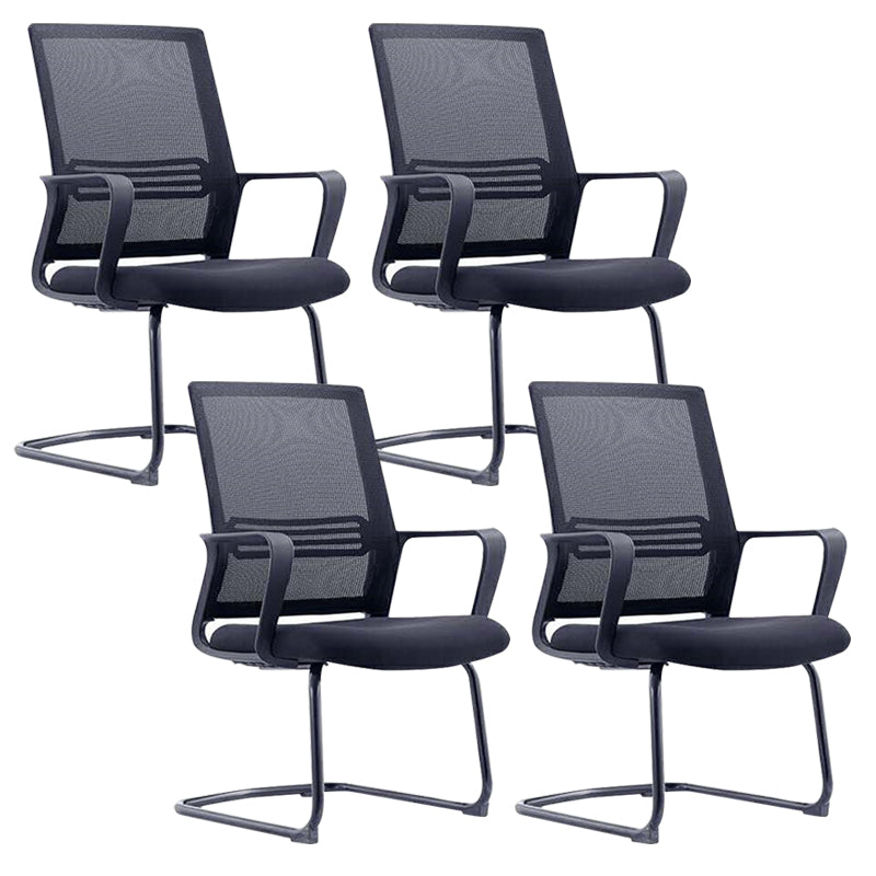 Contemporary Office Chair Black Breathable Air Grid Upholstered Desk Chair