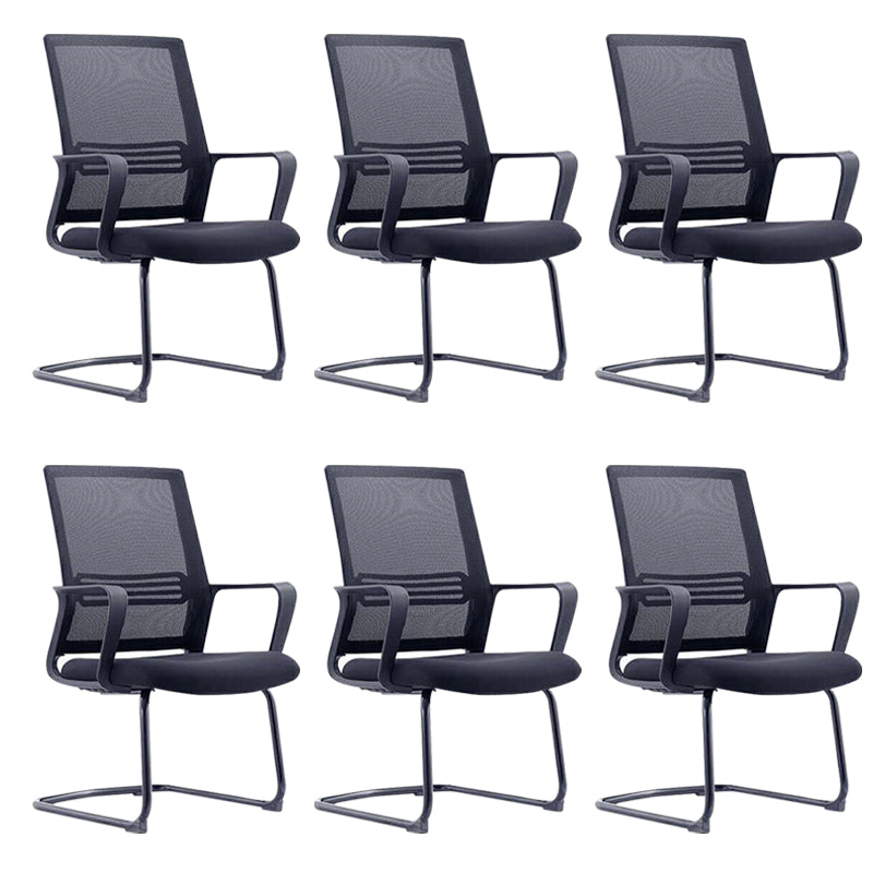 Contemporary Office Chair Black Breathable Air Grid Upholstered Desk Chair