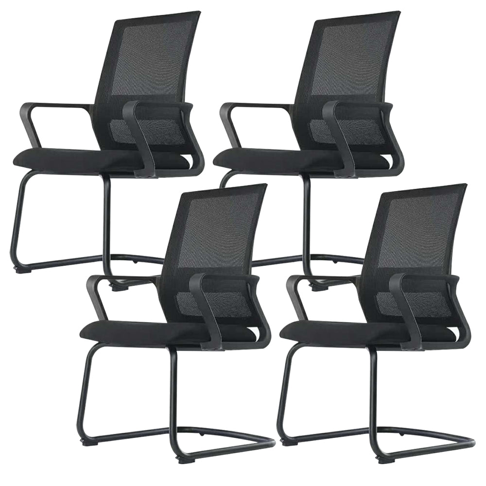 Contemporary Office Chair Black Breathable Air Grid Upholstered Desk Chair