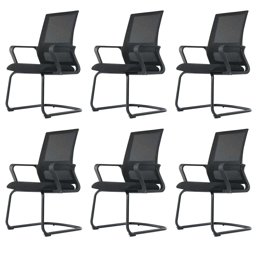 Contemporary Office Chair Black Breathable Air Grid Upholstered Desk Chair