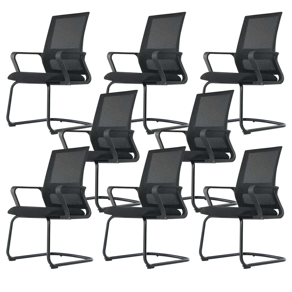 Contemporary Office Chair Black Breathable Air Grid Upholstered Desk Chair