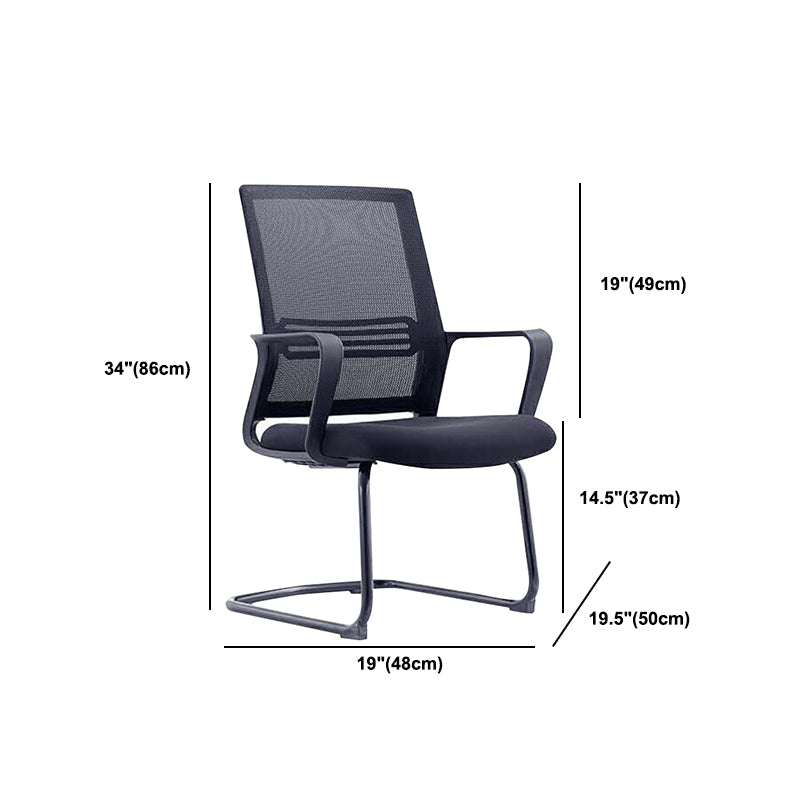 Contemporary Office Chair Black Breathable Air Grid Upholstered Desk Chair