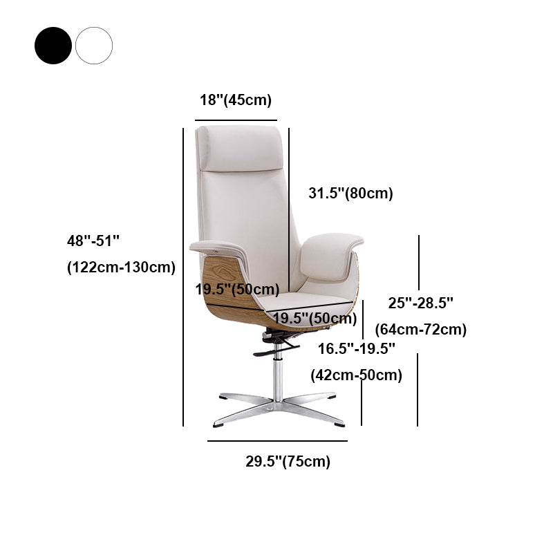 Modern & Contemporary Upholstered Chair Leather Task High Back Chair