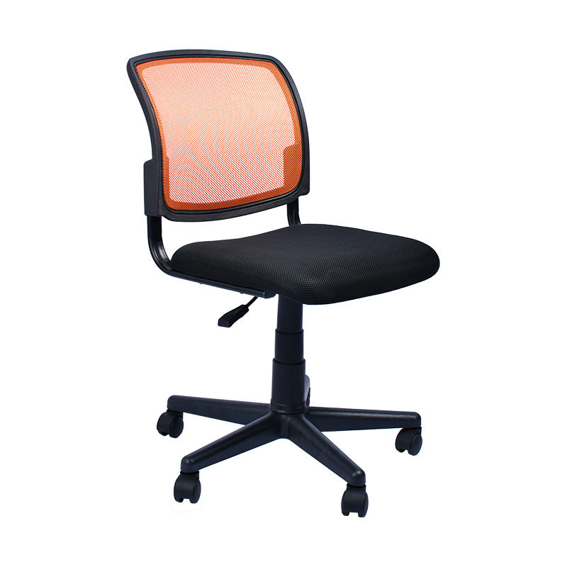 Contemporary Ergonomic Armless Chair Mid-Back Adjustable Desk Chair