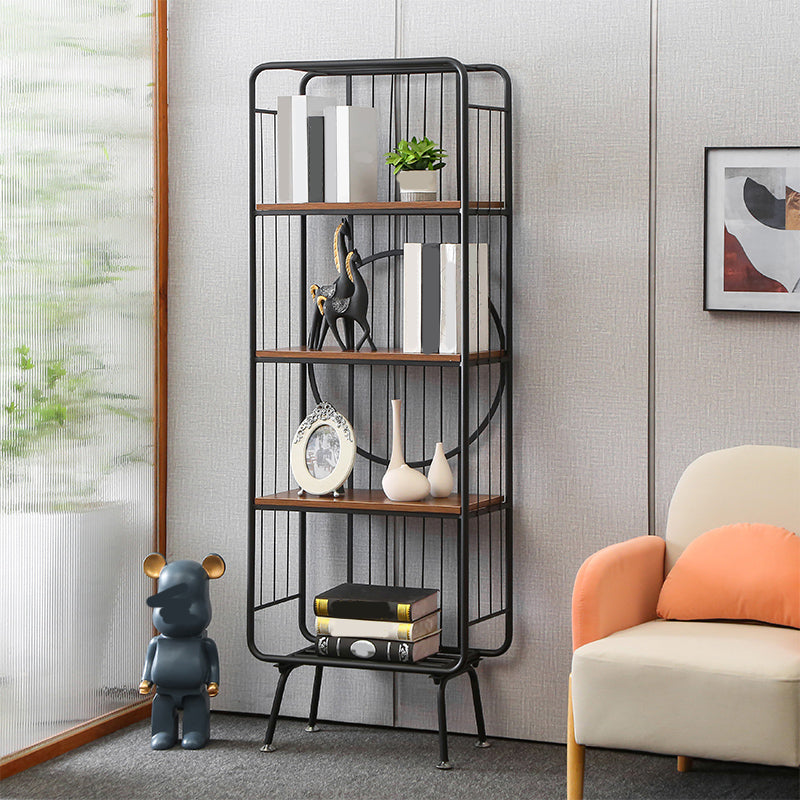 Glam Metal Bookshelf Standard Shelf Bookcase for Home Office